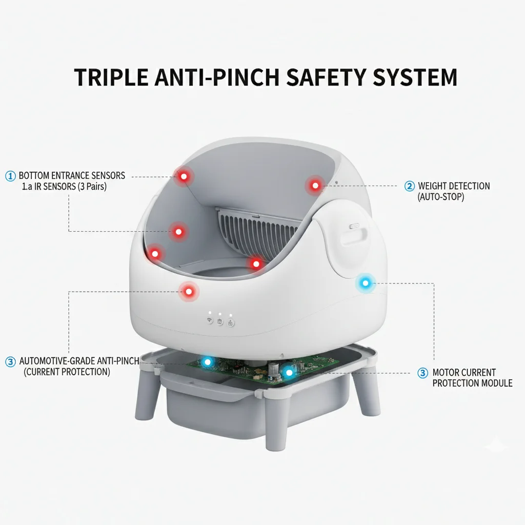 Portable smart cat litter box