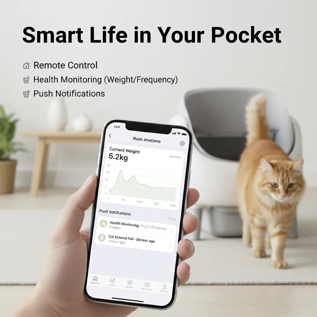 Portable smart cat litter box